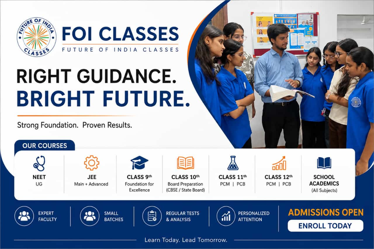 Best Coaching Classes in MP Nagar, Bhopal – FOI Classes (Future of India Classes)
