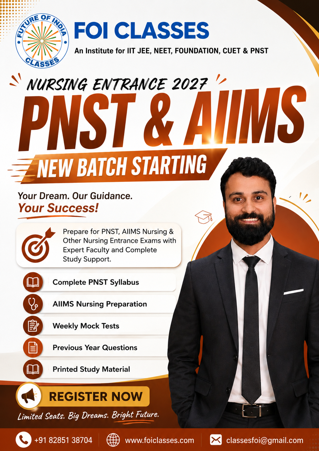 Best PNST Coaching in Bhopal – Why FOI Classes is the Best Institute for PNST 2027 Preparation