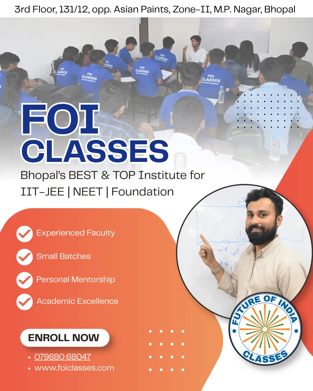 FOI Classes: The Best IIT JEE & NEET Coaching Institute in Bhopal for Academic Excellence and Competitive Exam Success